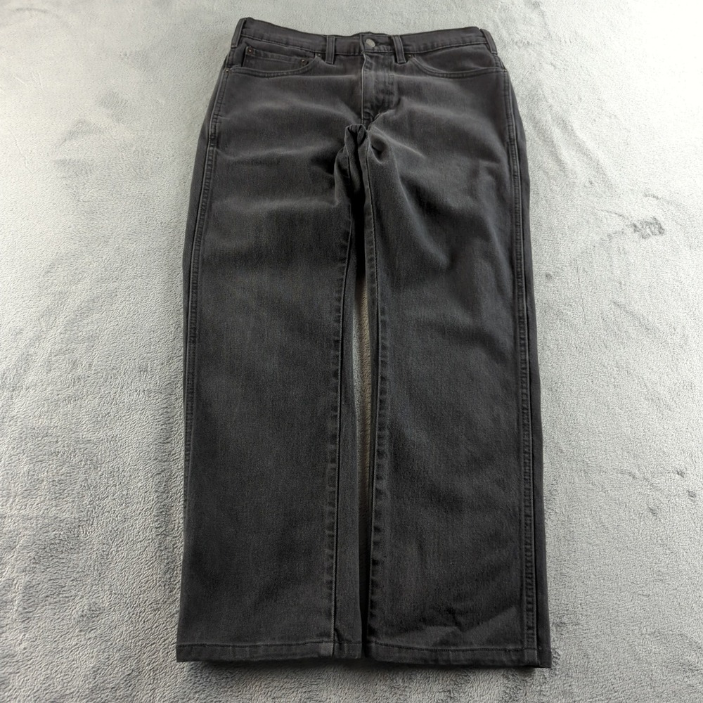 Levis Western Fit Jeans Mens 34 (Fits 33x29) Black Faded Regular Straight Grunge